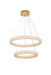 3800G28SG - Bowen LED Chandelier in Satin Gold by Elegant Lighting