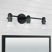 Greer 3-Light Bath Vanity Light in Matte Black
