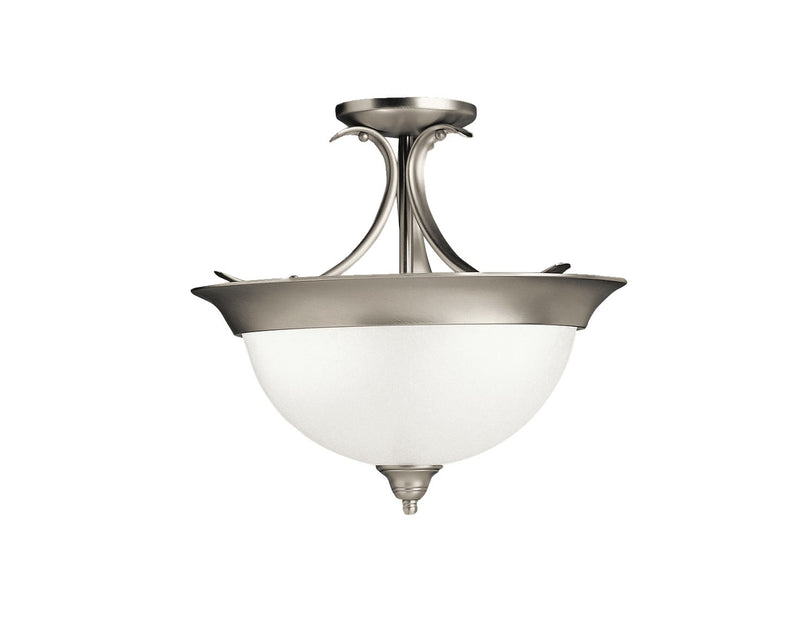 Dover 3-Light Semi-Flush Mount in Brushed Nickel