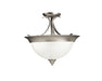 Dover Semi Flush 3-Light in Brushed Nickel