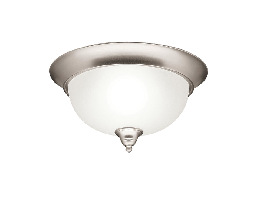 Dover Flush Mount 2-Light in Brushed Nickel