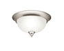 Dover Flush Mount 2-Light in Brushed Nickel
