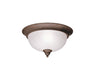 Dover Flush Mount 2-Light in Tannery Bronze