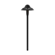 Pierced Dome LED Path Light in Black Textured