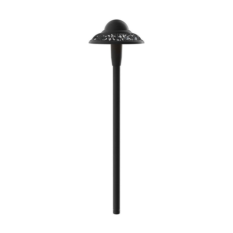 Pierced Dome LED Path Light in Black Textured