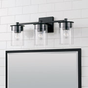 Mason 3-Light Bath Vanity Light in Matte Black