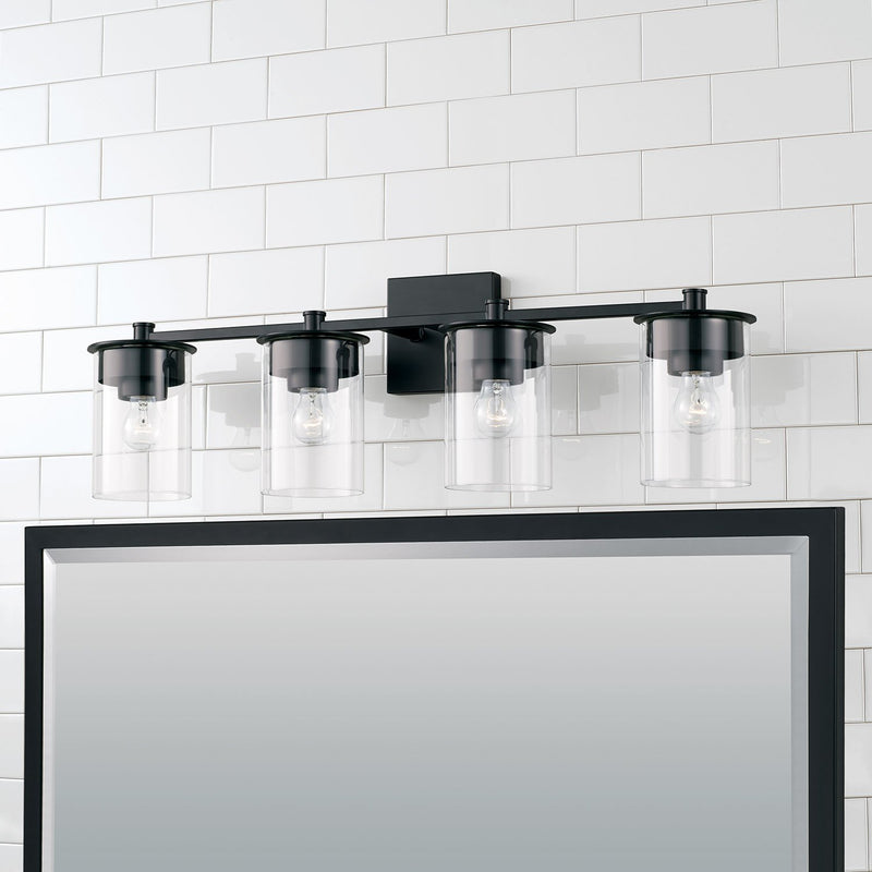 Mason 4-Light Bath Vanity Light in Matte Black