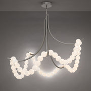 Parel 46" Convertible Chandelier in Antique Nickel