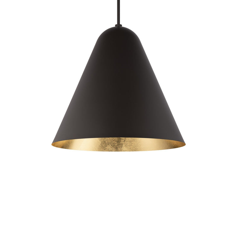 Taper Pendant in Bronze & Gold Leaf
