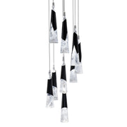 Kilt 9-Light Round Pendant in Black