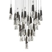 Kilt 25-Light Square Pendant in Black