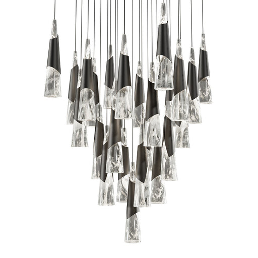 Kilt 25-Light Square Pendant in Black