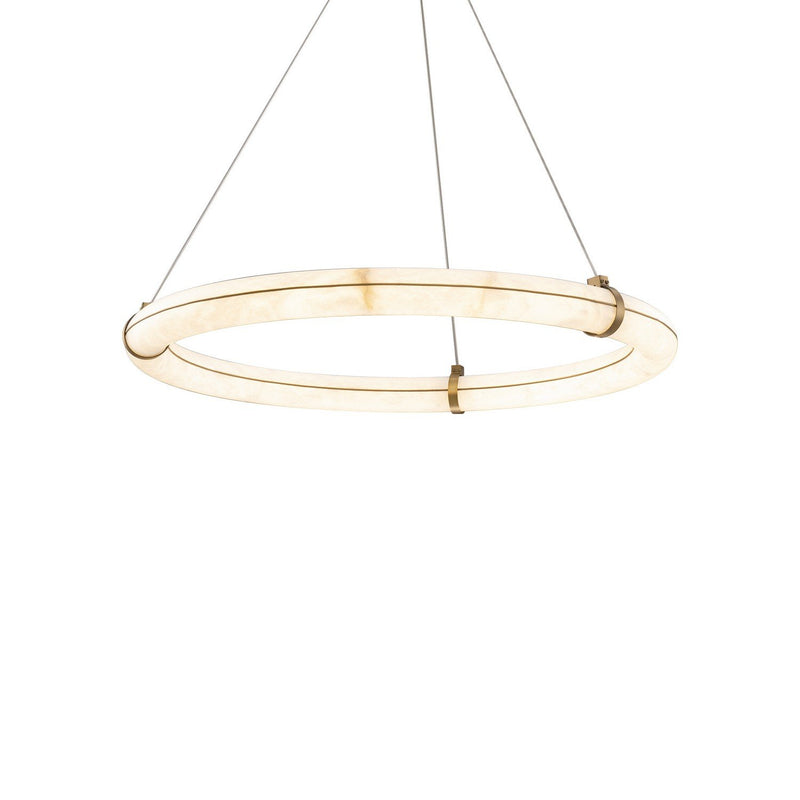 Clique Round Pendant in Aged Brass