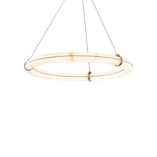 Clique Round Pendant in Aged Brass