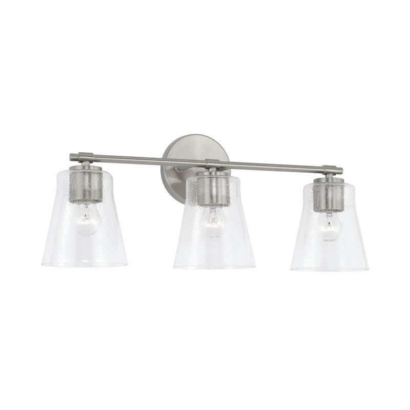 Baker 3-Light Bath Vanity Light in Brushed Nickel