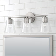 Baker 3-Light Bath Vanity Light in Brushed Nickel