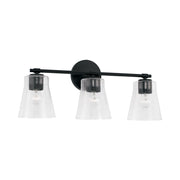 Baker 3-Light Bath Vanity Light in Matte Black