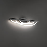 Swoop 3-Light 24" Bath Vanity Light in Black