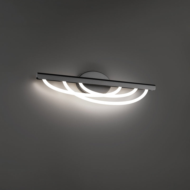 Swoop 3-Light 24" Bath Vanity Light in Black