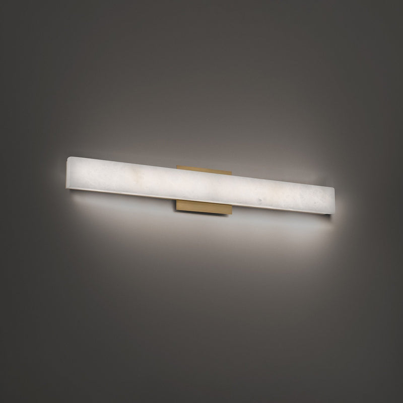 Lanza 27" Bath Vanity Light in Aged Brass