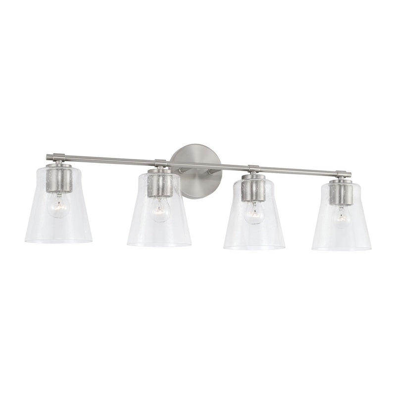 Baker 4-Light Bath Vanity Light in Brushed Nickel