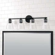 Baker 4-Light Bath Vanity Light in Matte Black