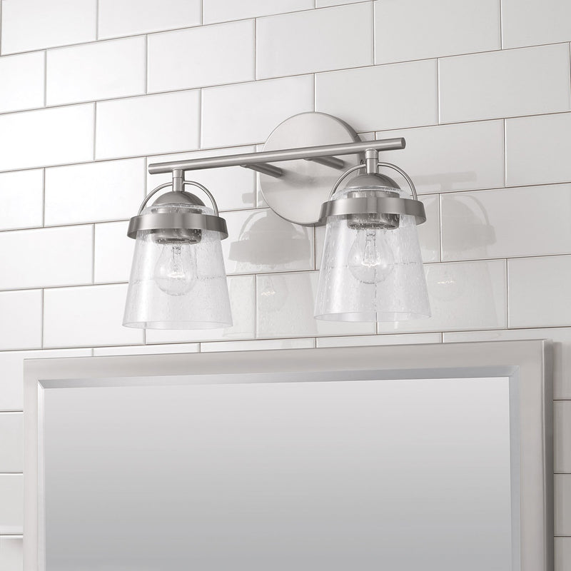 Madison 2-Light Bath Vanity Light in Brushed Nickel