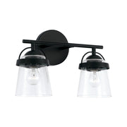 Madison 2-Light Bath Vanity Light in Matte Black