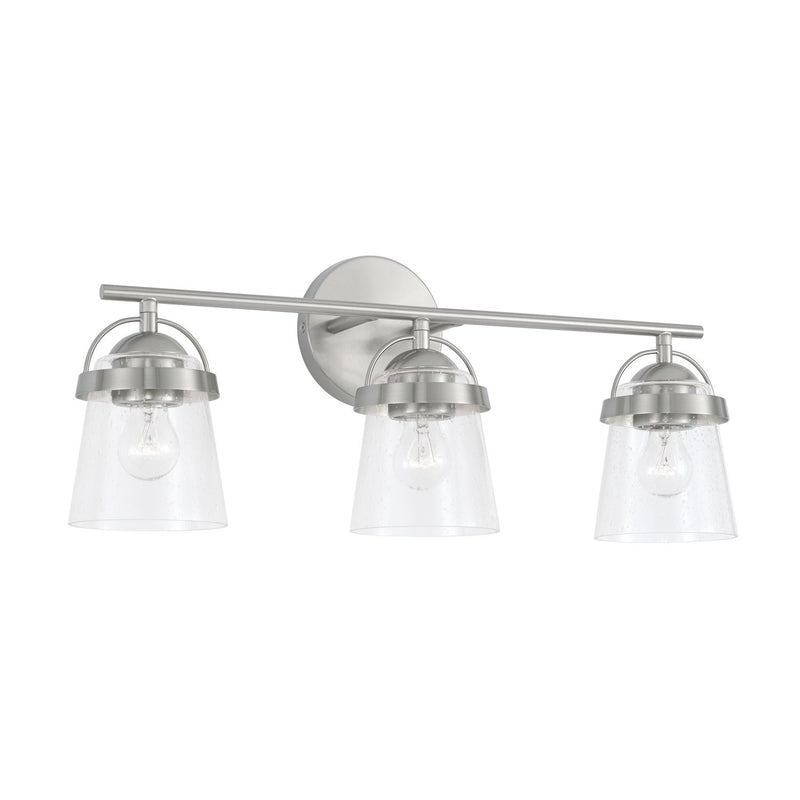 Madison 3-Light Bath Vanity Light in Brushed Nickel