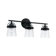 Madison 3-Light Bath Vanity Light in Matte Black