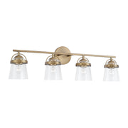 Madison 4-Light Bath Vanity Light in Aged Brass