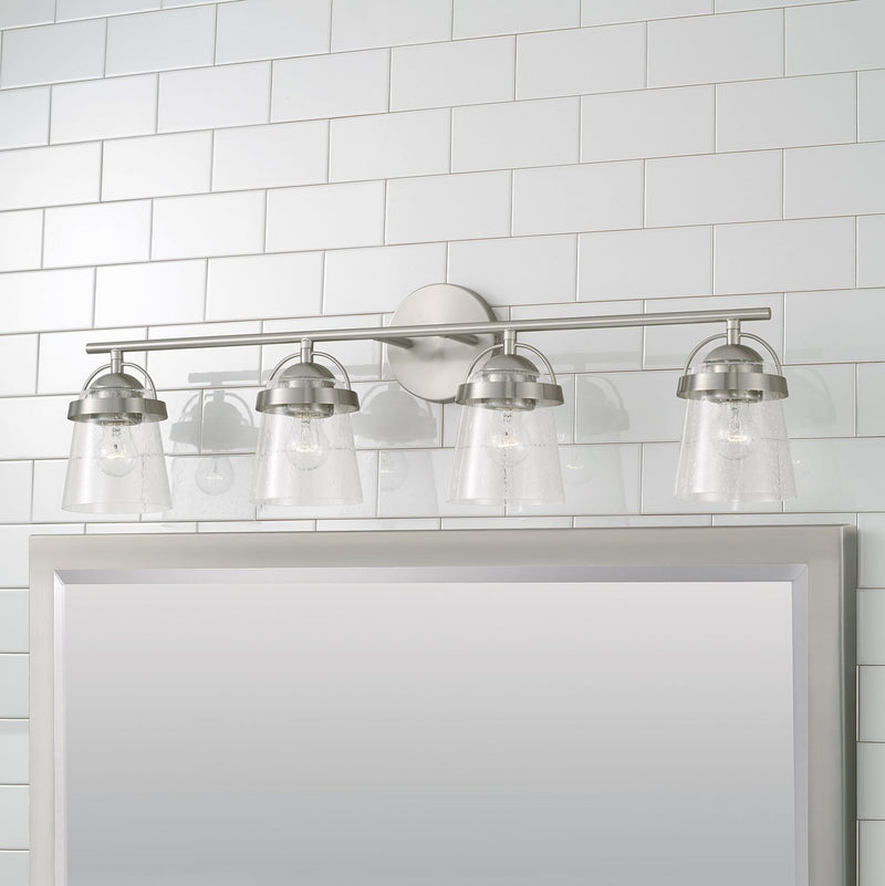 Madison 4-Light Bath Vanity Light in Brushed Nickel