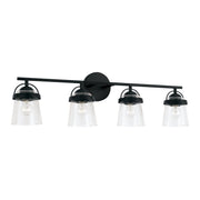 Madison 4-Light Bath Vanity Light in Matte Black