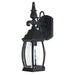 French Country 1 Light Outdoor Wall Lantern in Black