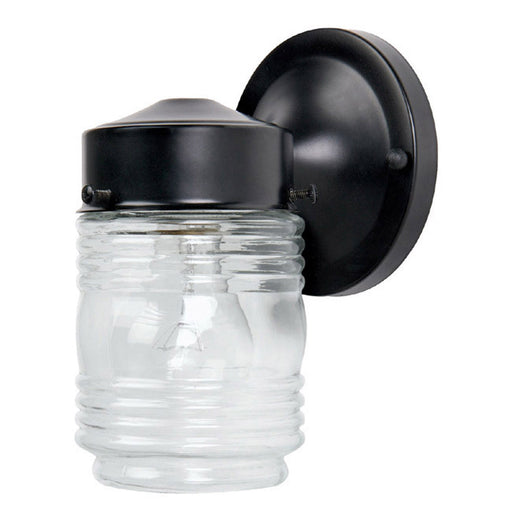 1 Light Outdoor Wall Lantern in Black