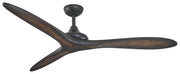Vapor 60" Outdoor Ceiling Fan in Coal Black / Toned Koa
