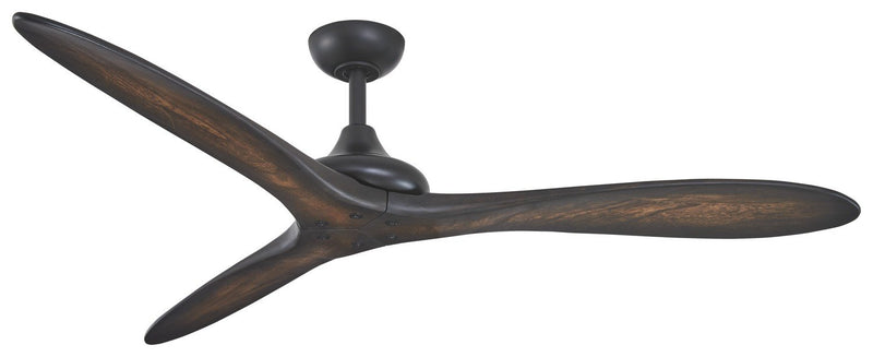 Vapor 60" Outdoor Ceiling Fan in Coal Black / Toned Koa