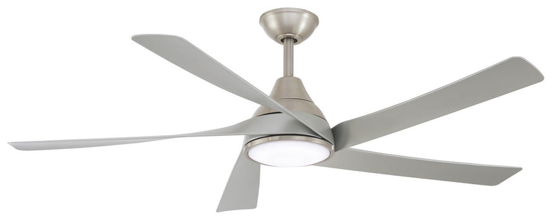 Transonic 56" LED Ceiling Fan in Brushed Nickel with Silver Blades