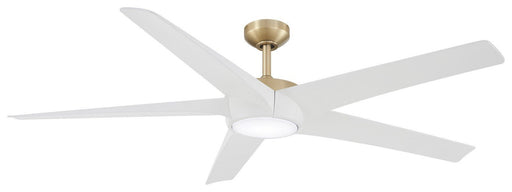 Skymaster 65" LED Ceiling Fan in Soft Brass / Flat White