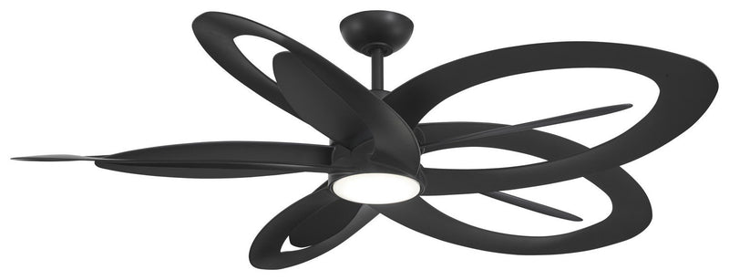 Pinup 60" LED Ceiling Fan in Coal Black
