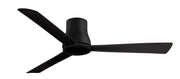 Simple 52" Outdoor Flush Mount Ceiling Fan in Coal Black