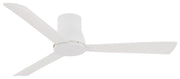 Simple 52" Outdoor Flush Mount Ceiling Fan in Flat White
