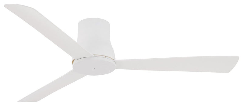 Simple 52" Outdoor Flush Mount Ceiling Fan in Flat White