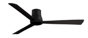 Simple 60" Outdoor Flush Mount Ceiling Fan in Coal Black