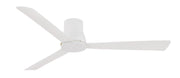 Simple 60" Outdoor Flush Mount Ceiling Fan in Flat White