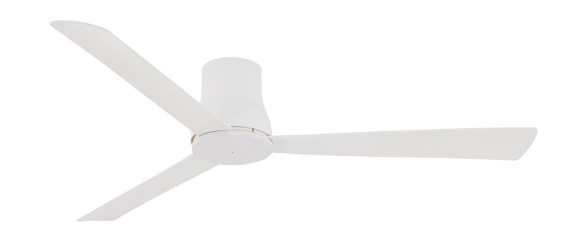 Simple 60" Outdoor Flush Mount Ceiling Fan in Flat White