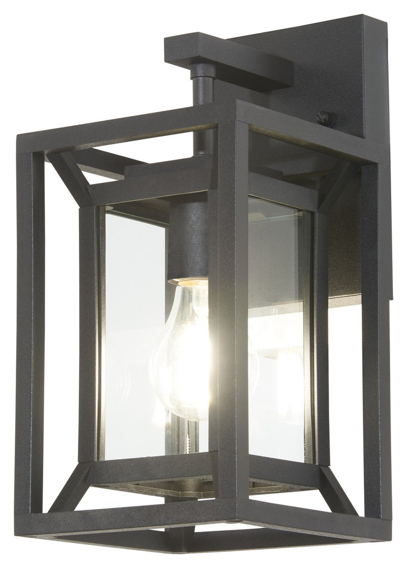 Harbor View Small Outdoor Wall Lantern in Sand Coal Black