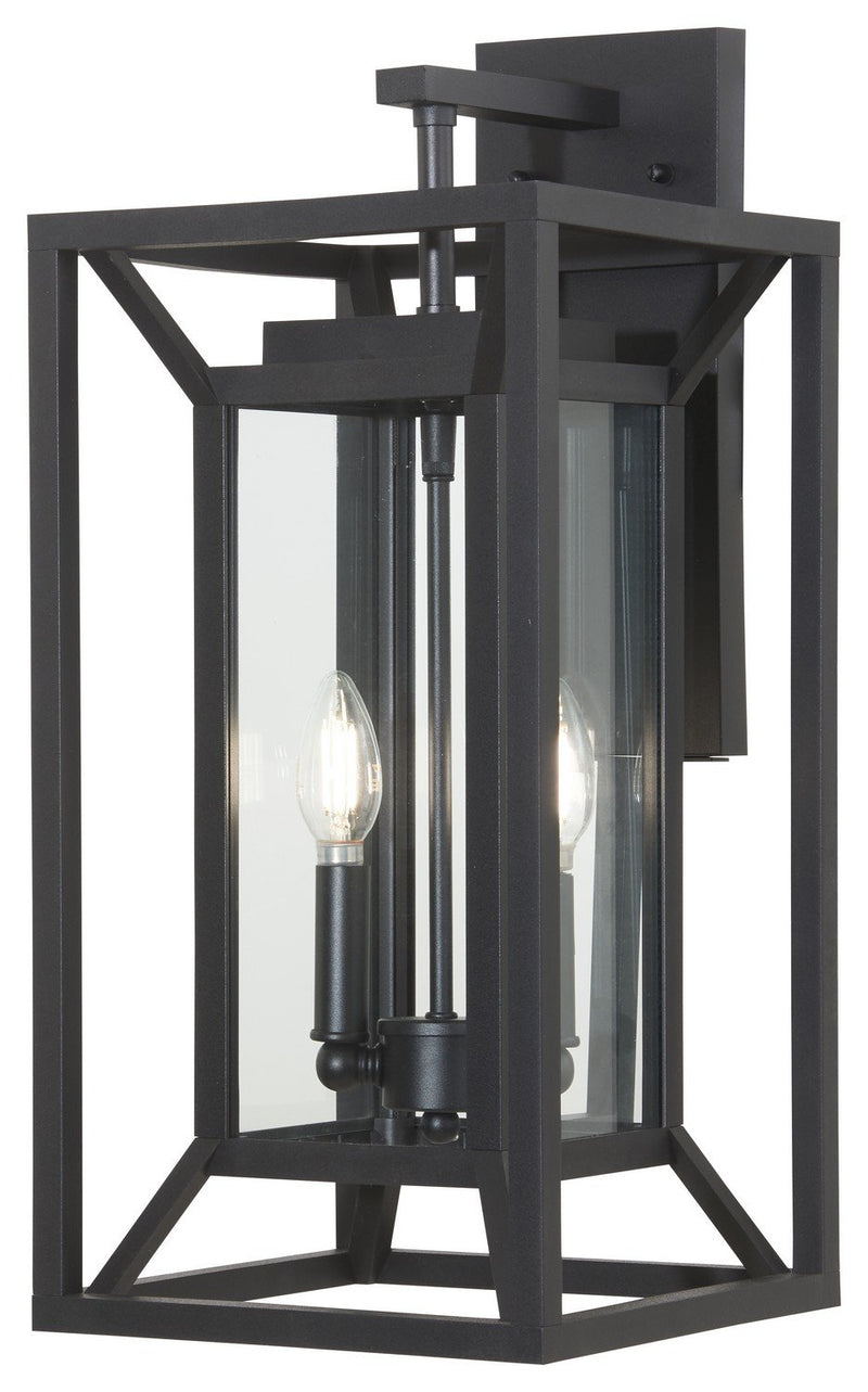 Harbor View 2-Light Outdoor Wall Lantern in Sand Coal