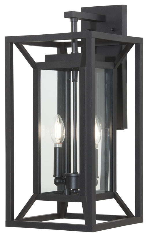 Harbor View 2-Light Outdoor Wall Lantern in Sand Coal