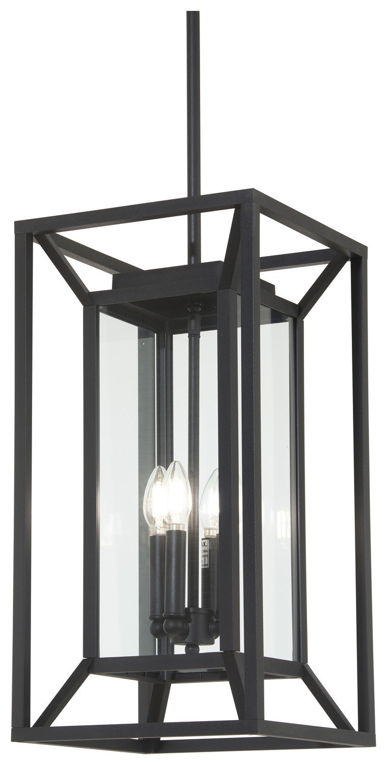 Harbor View 4-Light Outdoor Lantern Pendant in Sand Coal
